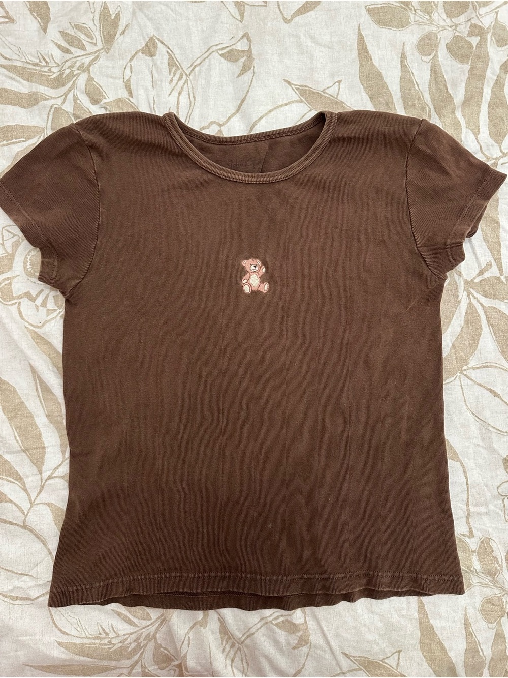 John Galt Brown Short Sleeve Tee with Teddy Bear